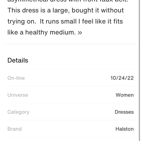 Halston One Shoulder Dress with Attached Belt NWT - Picture 7 of 14